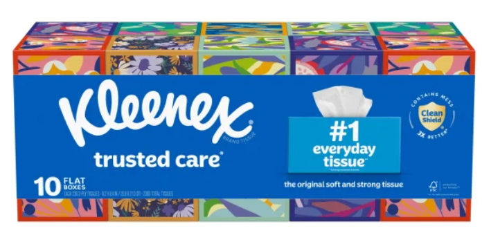 Kleenex Trusted Care Facial Tissue, 2-Ply, 230-count, 10-pack