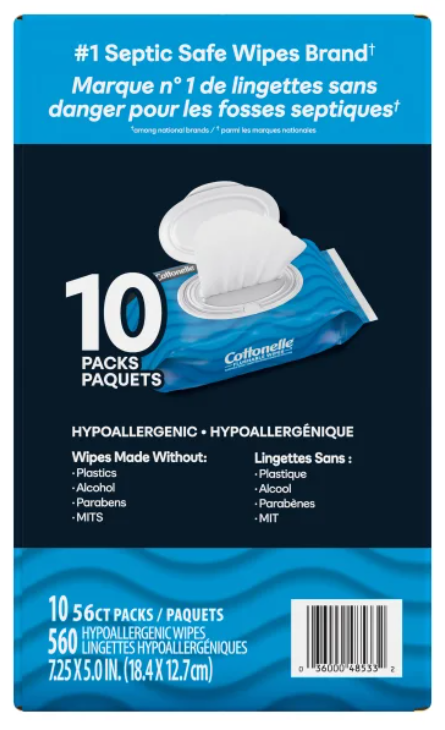 Cottonelle Fresh Care Flushable Wipes, 560 Wipes