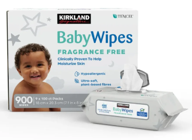 Kirkland Signature Baby Wipes Fragrance Free, 900-count