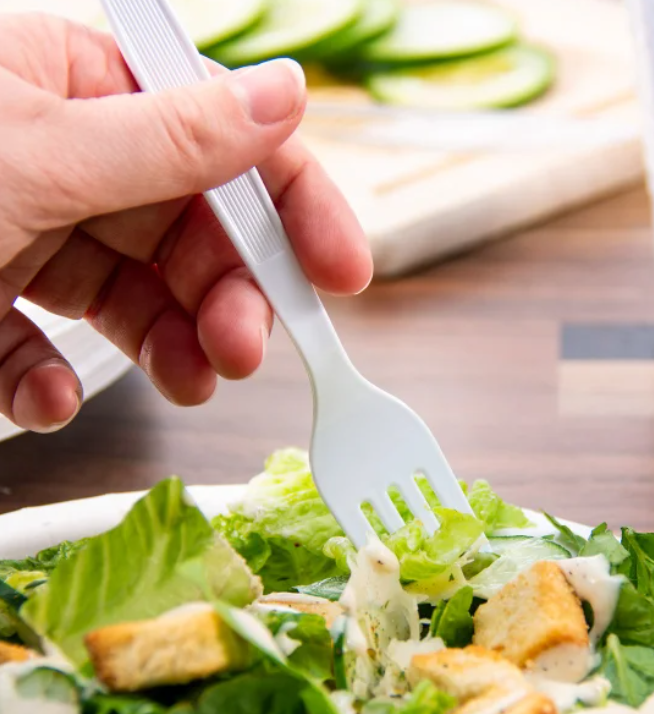 Solo Heavyweight Plastic Fork, White, 500-count