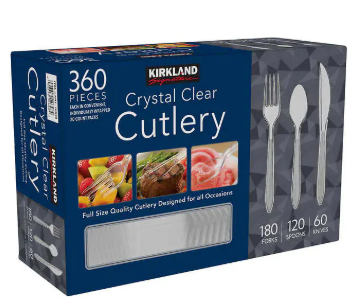 Kirkland Signature Cutlery, Clear, 360-count