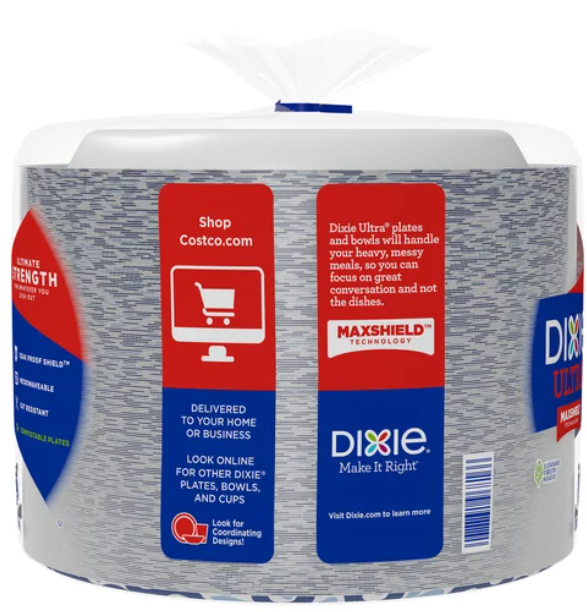 Dixie Ultra 10-1/16" Paper Plate, 186-count