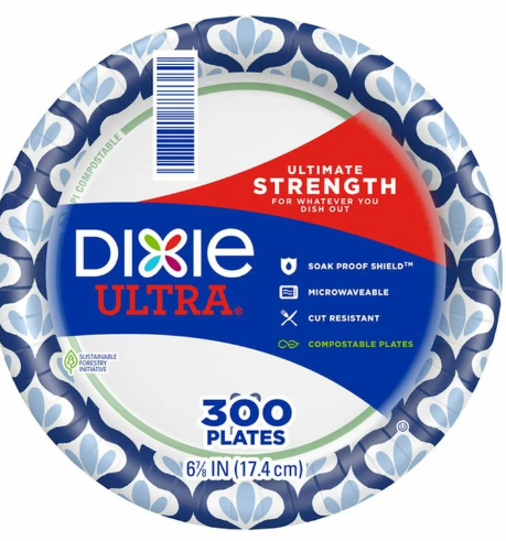 Dixie Ultra 6-7/8" Paper Plate, 300-count