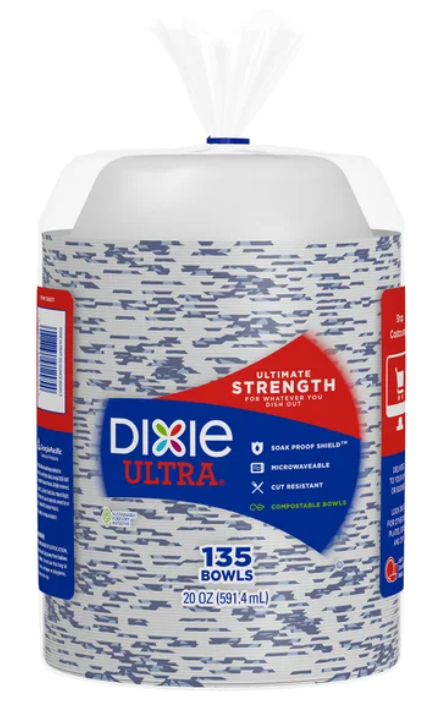 Dixie Ultra 20 oz Paper Bowl, 135-count