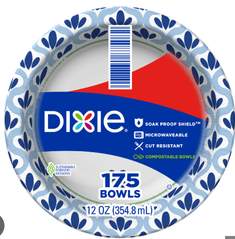 Dixie 12 oz Paper Bowl, 175-count