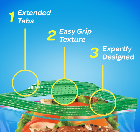 Ziploc Seal Top Bag, Sandwich, 145-count, 4-pack