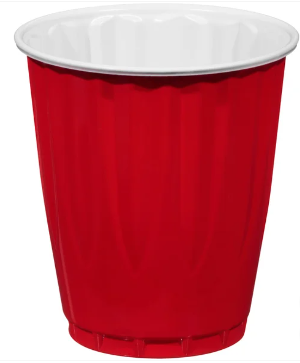 Kirkland Signature Chinet 18 oz Plastic Cup, Red, 240-count