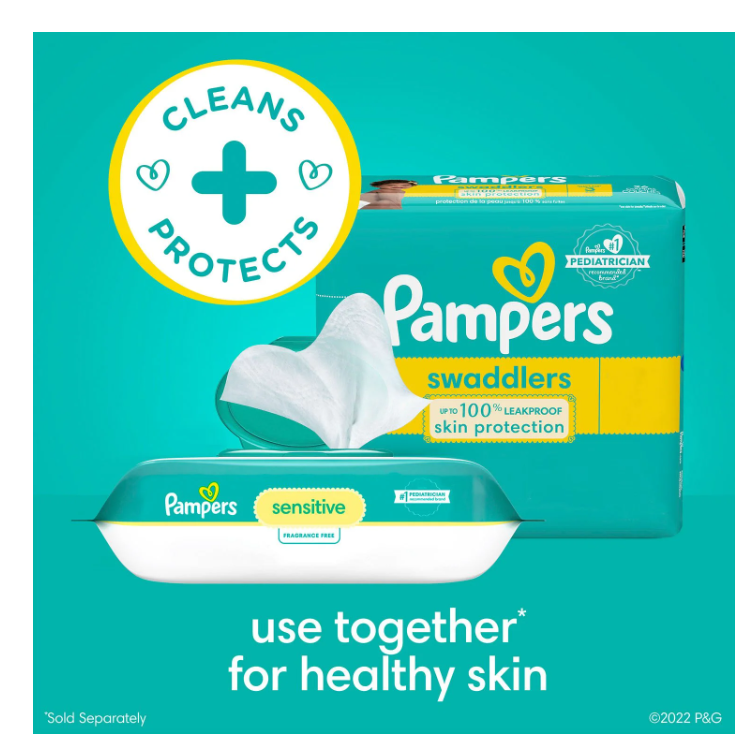 Pampers Sensitive Baby Wipes, Fragrance Free, 16 pks., 896 wipes