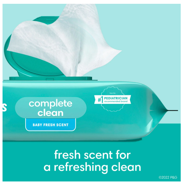 Pampers, Complete Clean Baby Wipes, Baby Fresh Scent, 15 pk., 1200 Wipes
