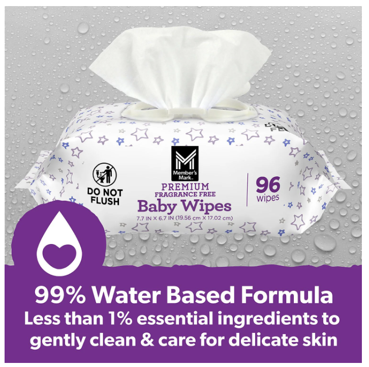 Member's Mark Premium Baby Wipes, Fragrance Free, 12 pk., 1152 Wipes