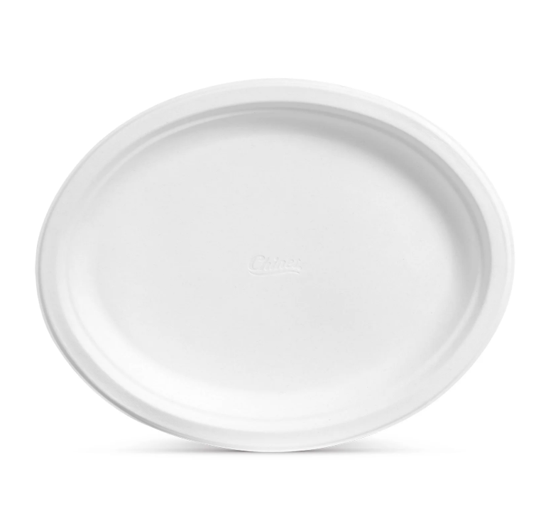 Chinet Classic Platter Paper Plate, 12.63" x 10", 100 ct.