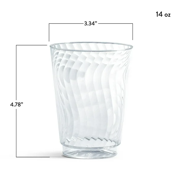 Chinet Crystal Plastic Cups, 14 oz., 180 ct.