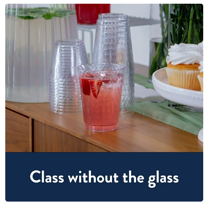 Chinet Crystal Plastic Cups, 14 oz., 180 ct.