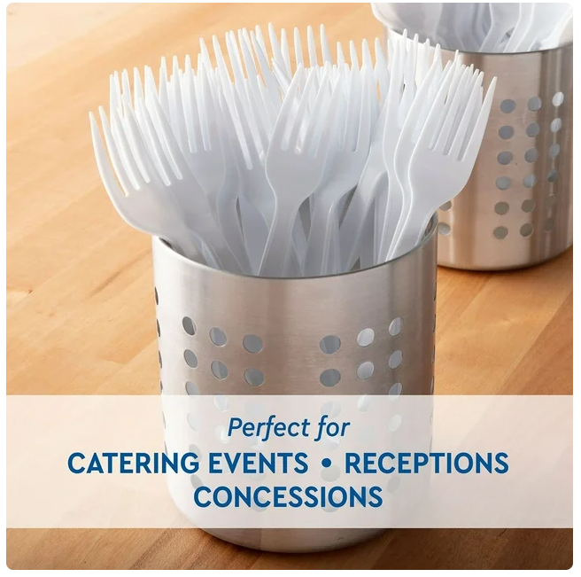 Member's Mark Heavyweight White Plastic Forks, 500 ct.