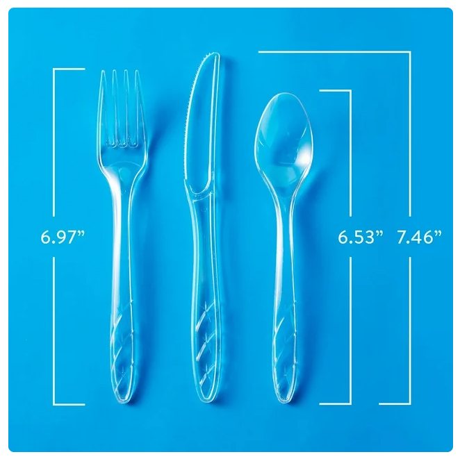 Member's Mark Clear Cutlery Combo Pack, Forks, Knives, Spoons 360 ct.