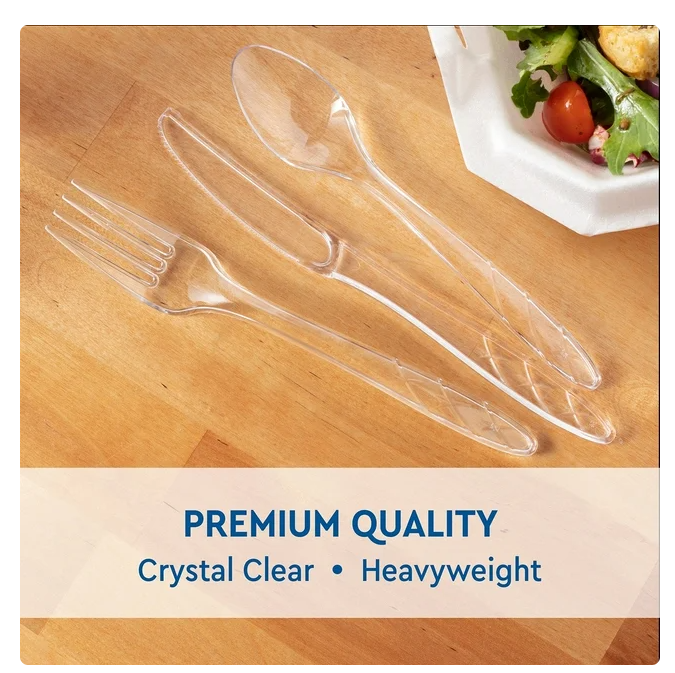 Member's Mark Clear Cutlery Combo Pack, Forks, Knives, Spoons 360 ct.