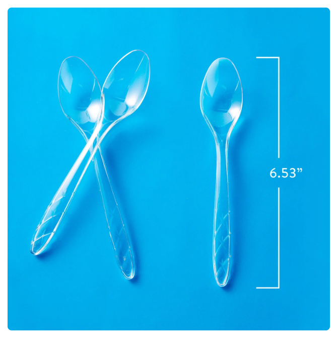 Member's Mark Clear Plastic Spoons, Heavyweight 300 ct.