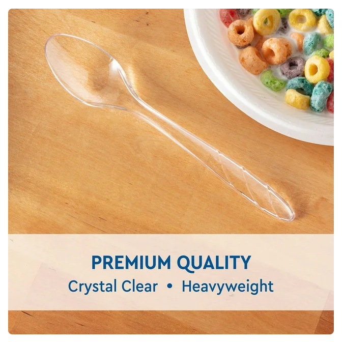 Member's Mark Clear Plastic Spoons, Heavyweight 300 ct.