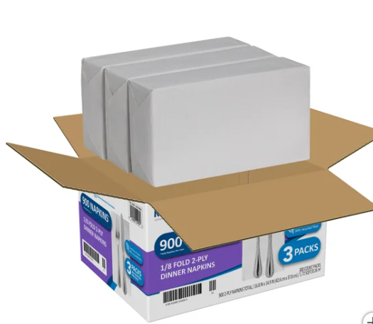 Marathon Dinner Napkin, 1/8 Fold, 2-Ply, 300-count, 3-pack
