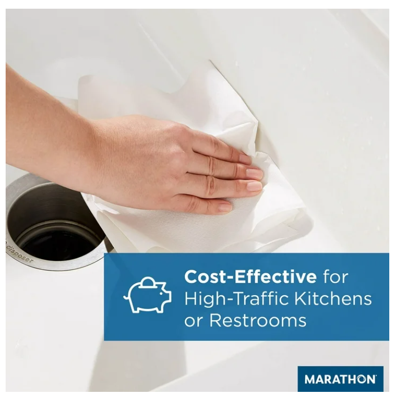 Marathon Centerpull Premium 1-Ply White Paper Towels 6 rolls, 300sheets/roll