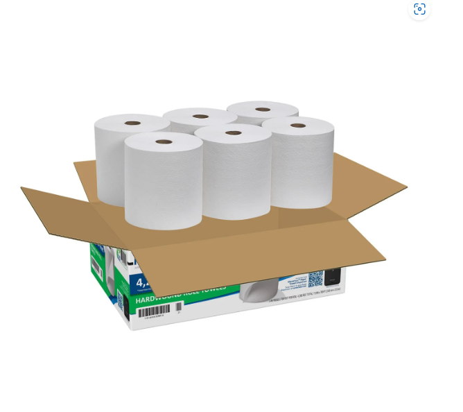 Marathon Hardwound Roll 1-Ply White Paper Towels 6 rolls, 700 ft./roll