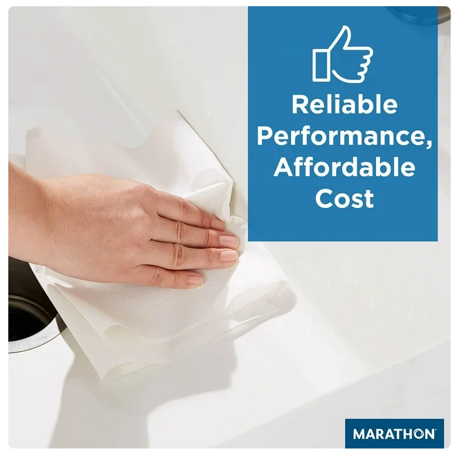 Marathon Hardwound Roll 1-Ply White Paper Towels 6 rolls, 700 ft./roll