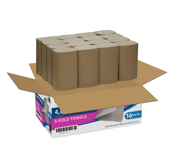 Marathon Singlefold 1-Ply Natural Paper Towels 16 pks., 250 towels/pk.