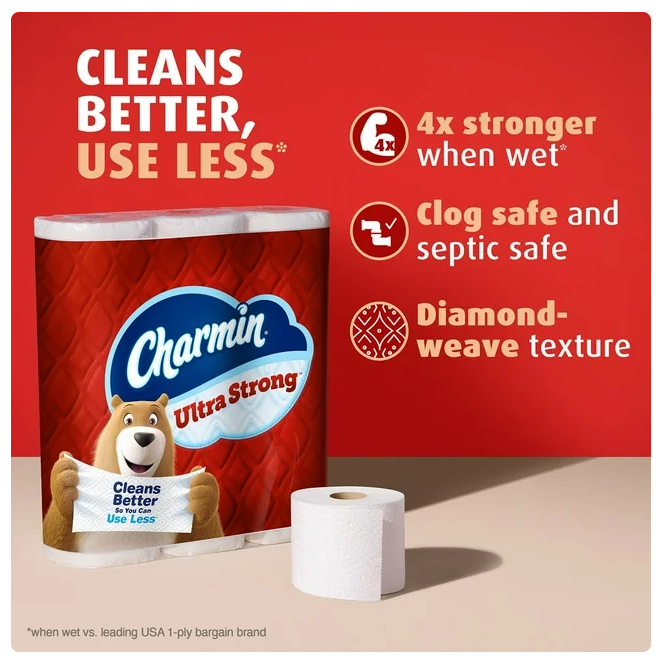 Charmin Ultra Strong 2-Ply Toilet Paper 32 rolls, 231 sheets/roll