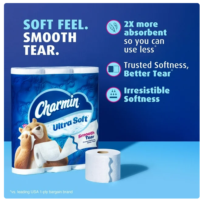 Charmin Ultra Soft 2-Ply Toilet Paper 32 rolls, 231 sheets/roll