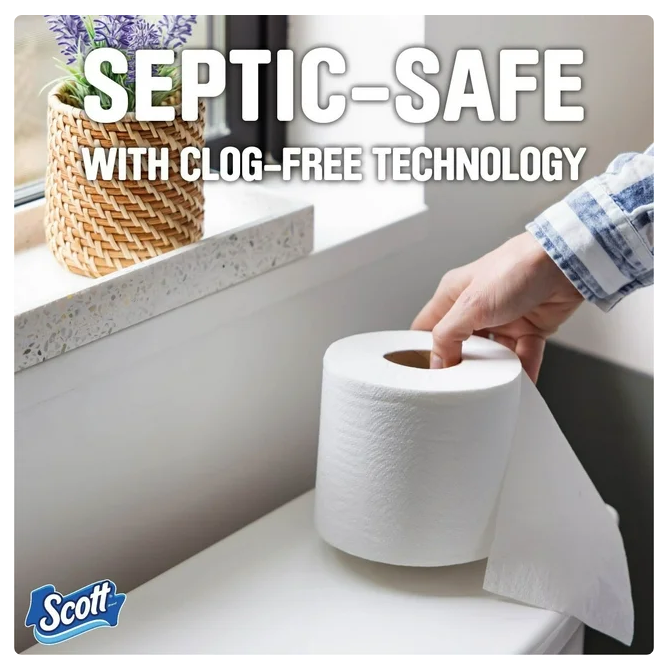 Scott 1000 1-Ply Toilet Paper 45 rolls, 1,000 sheets/roll