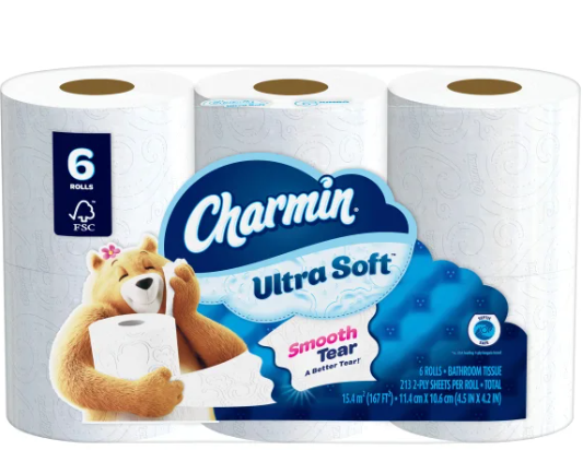 Charmin Ultra Soft Bath Tissue, 2-Ply, 213 Sheets, 30 Rolls