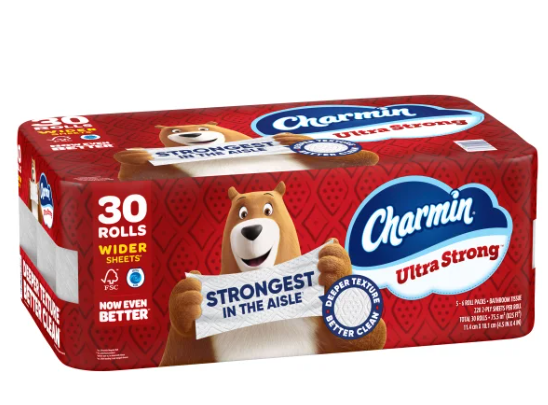 Charmin Ultra Strong Bath Tissue, 2-Ply, 220 Sheets, 30 Rolls