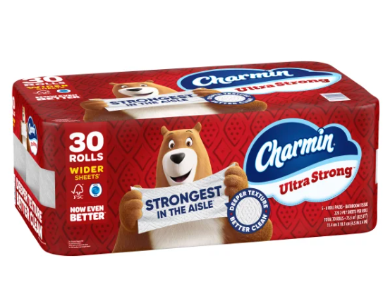 Charmin Ultra Strong Bath Tissue, 2-Ply, 220 Sheets, 30 Rolls
