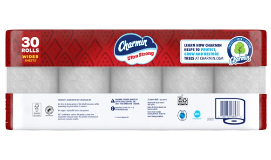 Charmin Ultra Strong Bath Tissue, 2-Ply, 220 Sheets, 30 Rolls