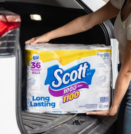 Scott Bath Tissue, 1-Ply, 1100 Sheets, 36 Rolls