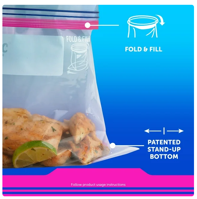 Ziploc Storage Quart Bags with New Stay Open Design, 216 ct.