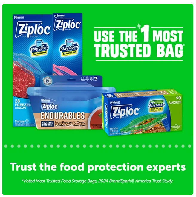 Ziploc Easy Open Bags Variety Pack with New Stay Open Design, 347 ct.