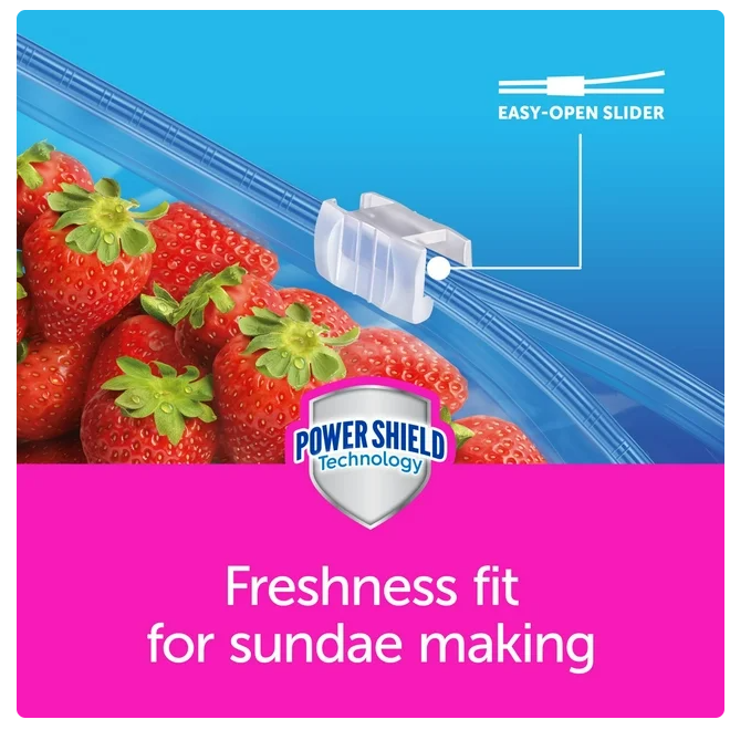 Ziploc Slider Freezer Bags, Variety Pack, 132 ct.