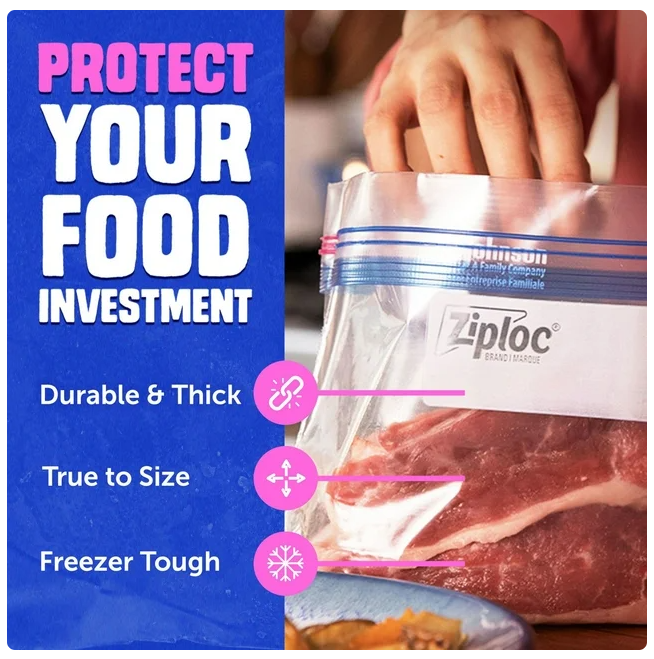 Ziploc Seal Top Quart Freezer Bags, 216 ct.