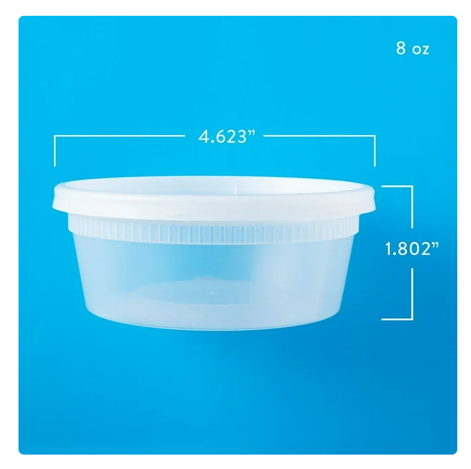 Member's Mark Plastic Deli Containers with Lids 8 oz., 240 ct.