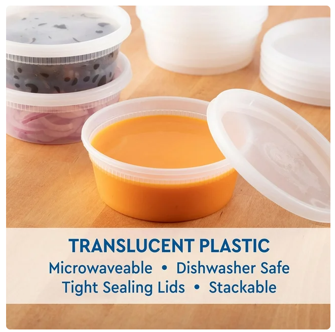 Member's Mark Plastic Deli Containers with Lids 8 oz., 240 ct.