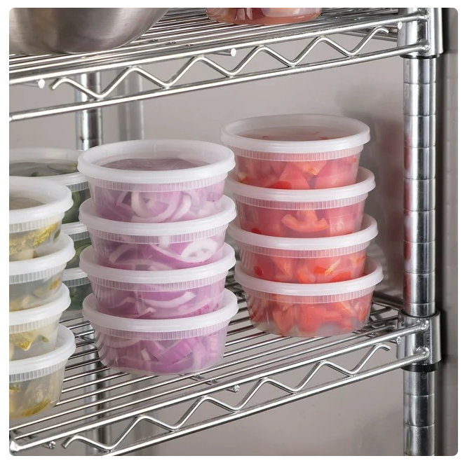 Member's Mark Plastic Deli Containers with Lids 8 oz., 240 ct.