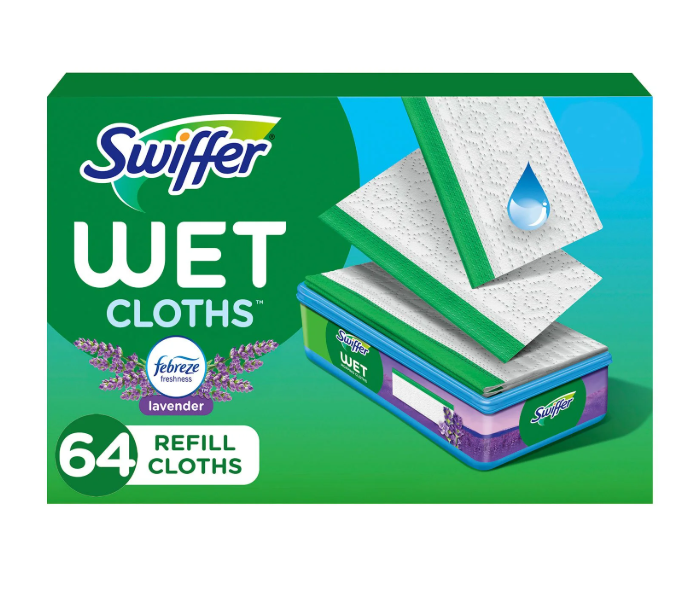 Swiffer Sweeper Wet Mopping Cloth Refills, Lavender, 64 ct.