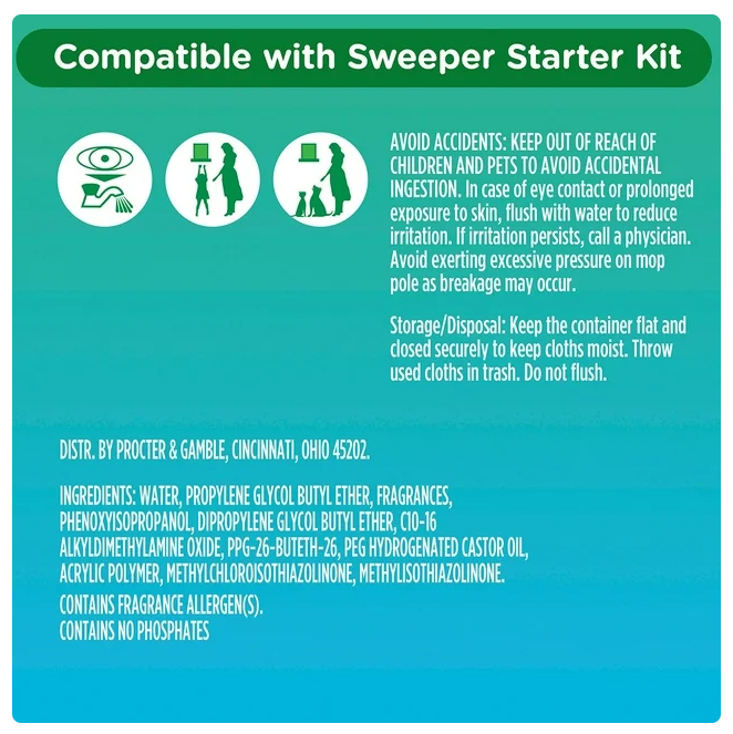Swiffer Sweeper Wet Mopping Cloth Refills, Lavender, 64 ct.