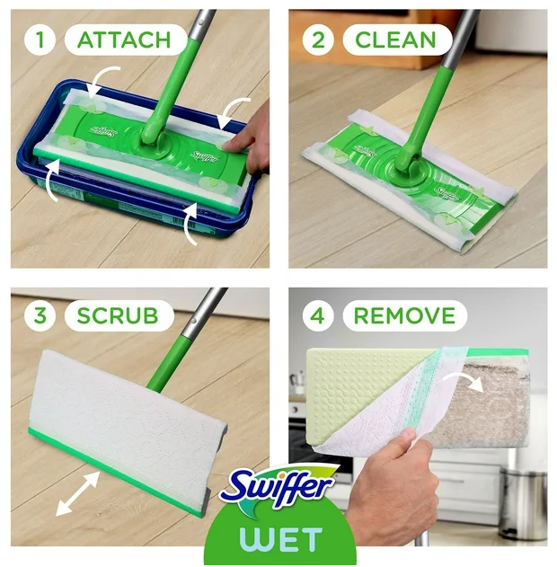 Swiffer Sweeper Wet Mopping Cloth Refills, Lavender, 64 ct.