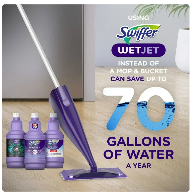 Swiffer WetJet Refill Pack, Lavender, 32 Pads + 2 Refills
