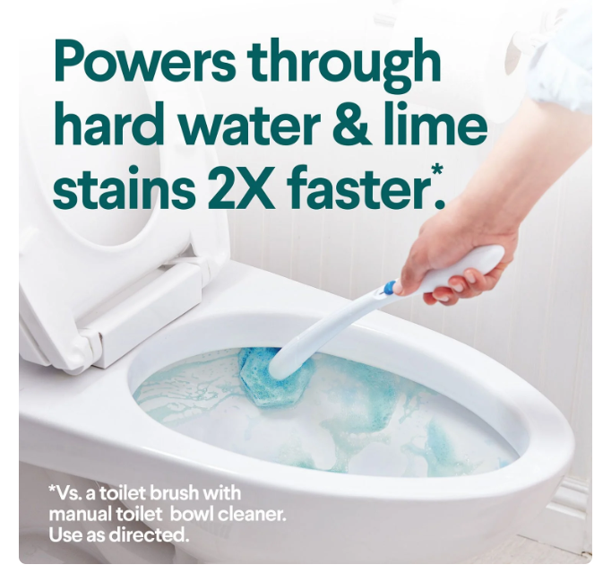 Clorox ToiletWand Toilet Cleaning Kit, Rainforest Rush, 1 ToiletWand Handle + 36 Refills