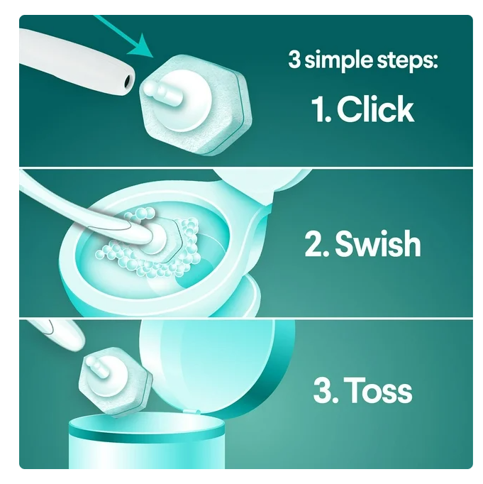 Clorox ToiletWand Toilet Cleaning Kit, Rainforest Rush, 1 ToiletWand Handle + 36 Refills