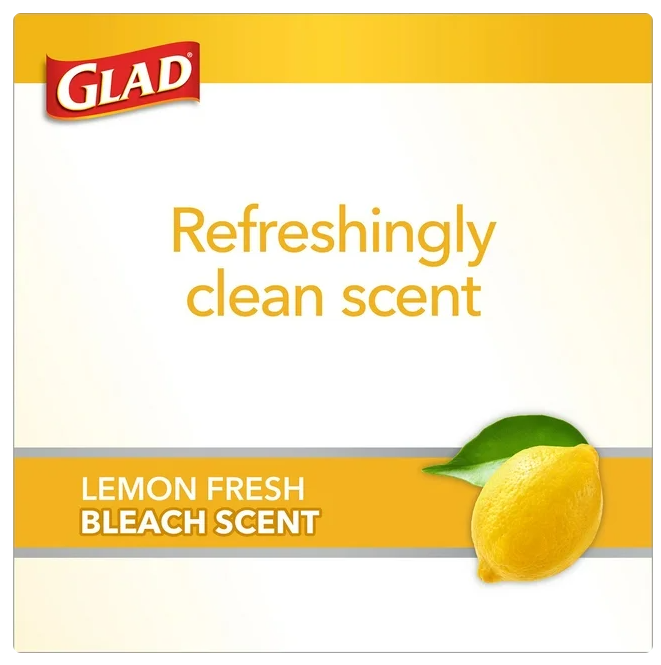 Glad ForceFlex Tall Kitchen Trash Bags With Clorox, Lemon Fresh Bleach Scent 13 gal., 120 ct.