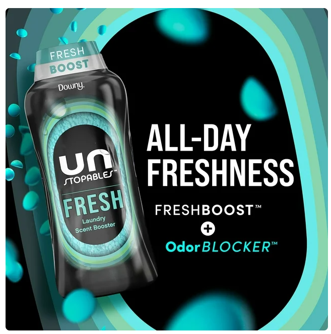 Downy Unstopables In-Wash Laundry Scent Booster Beads, Fresh, 39.9 oz